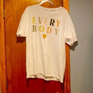 White t-shirt Nude Color “Every Body”